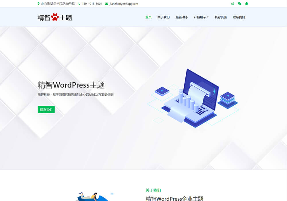 大數(shù)據(jù)科技企業(yè)WordPress主題模板