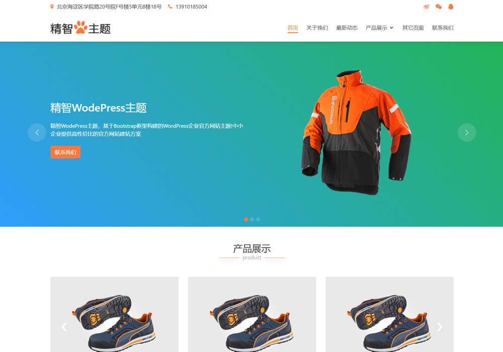 wordpress個(gè)人防護(hù)用品主題