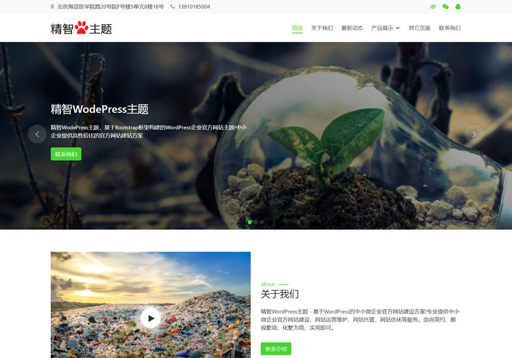 wordpress垃圾處理主題